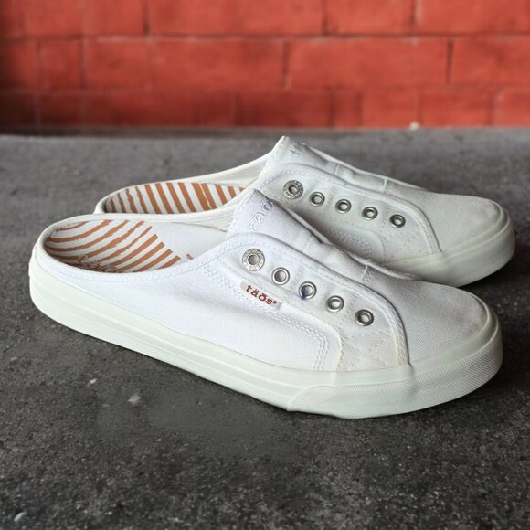 TAOS (10) EZ SOUL Laceless Mule Sneaker White Arch & Metatarsal Support - Picture 4 of 10